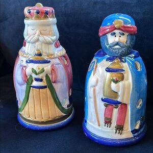 Vintage 2 Wise Men Candle Luminaries Ceramic by WCL Tea Light Candle Holders
